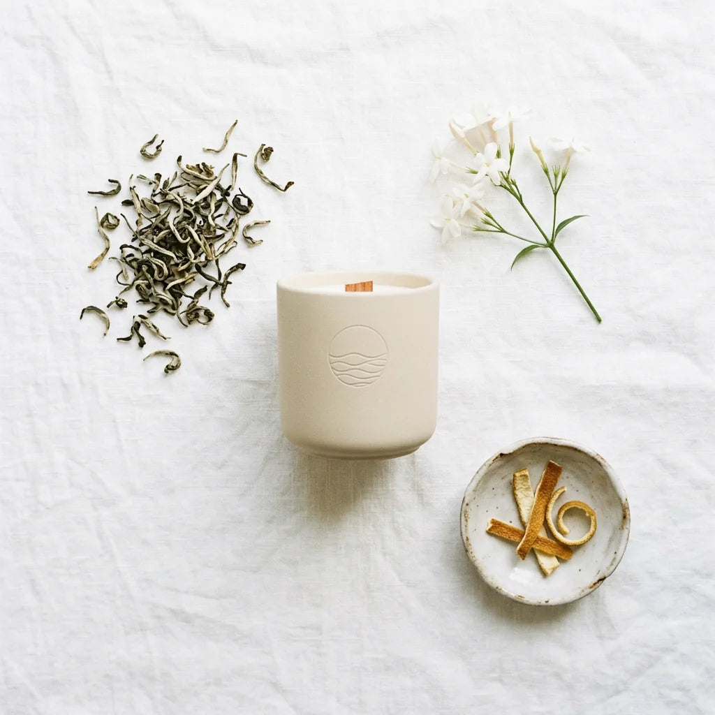A quiet corner at home, lit by candlelight